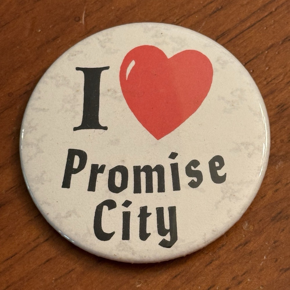 I‎ Love Promise City Heart Vintage Pinback Button Pin Round Circle